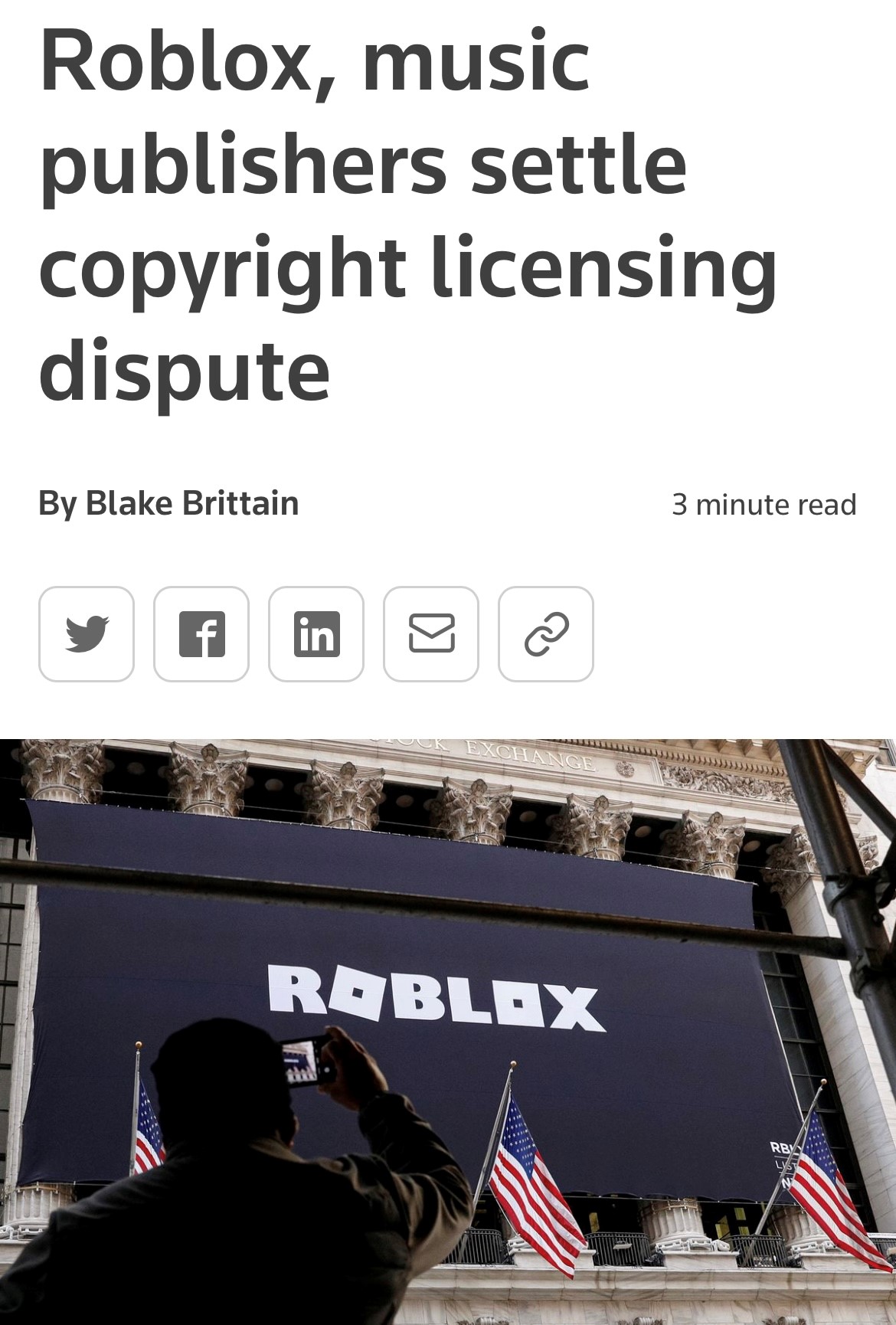 Music Publishers Sue Roblox for Copyright Infringement Seeking No